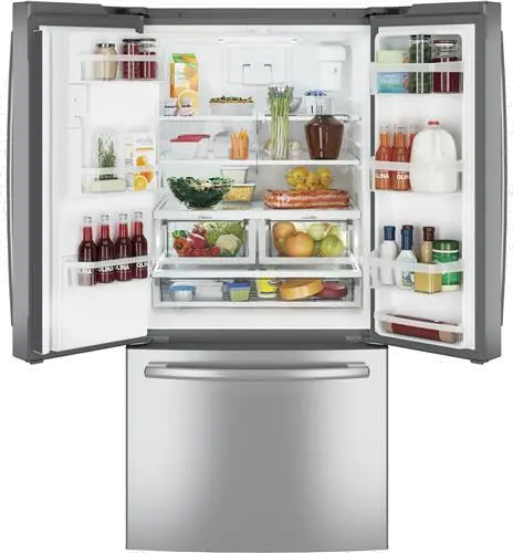 GFE24JSKSS GE 23.7 cu ft French Door Refrigerator - 33 W Stainless Steel-2