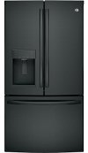 GFE28GGKBB GE French Door Refrigerator - 36 Inch Black-1