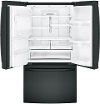 GFE28GGKBB GE French Door Refrigerator - 36 Inch Black-6