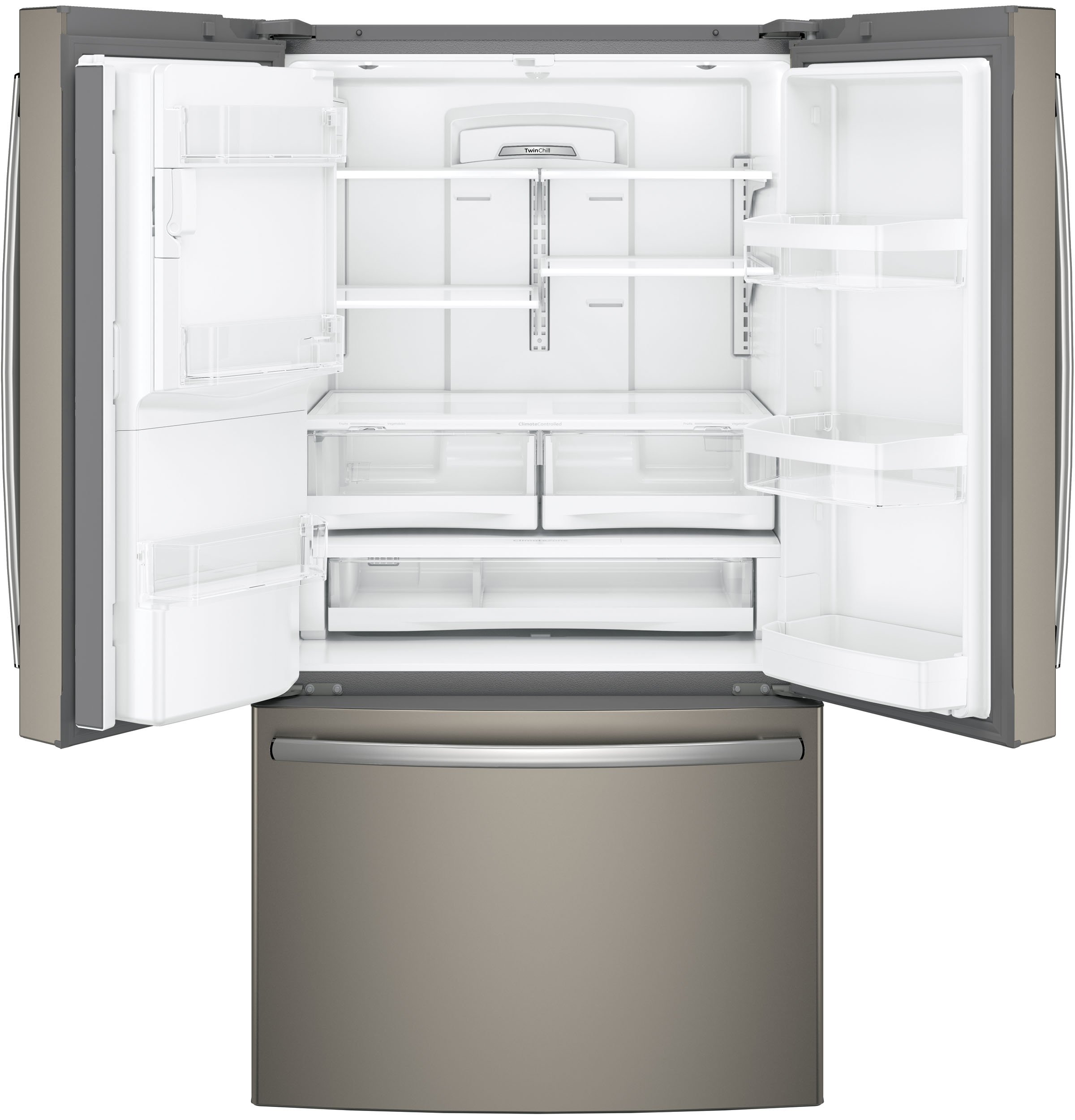 GFE28GMKES GE 27.8 cu ft French-Door Refrigerator - 36 W Slate-3