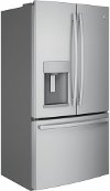GYE22HSKSS GE French Door Refrigerator with Showcase LED lighting - 36 Inch Stainless Steel Counter Depth-8