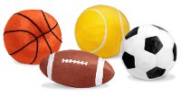 Assorted Sports Ball Pillow