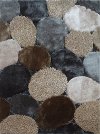 5 x 7 Medium Gray and Beige Area Rug - Shaggy Viscose Design