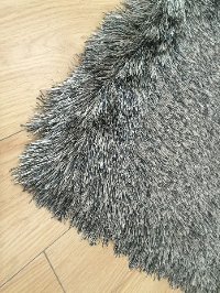 5 x 7 Medium Gray Shimmer Area Rug - Lurex-2