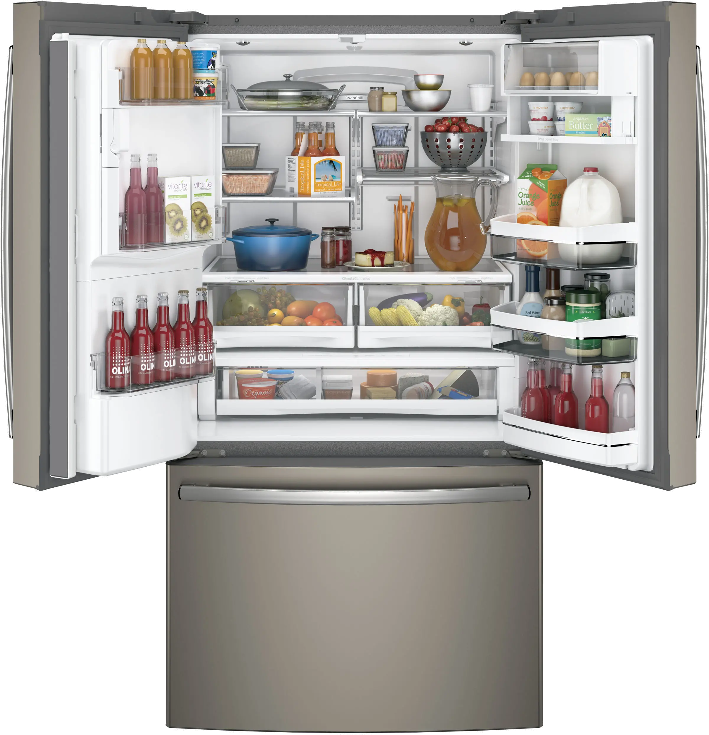 PFE28KMKES GE Profile 27.8 cu ft French Door Refrigerator - Slate-2