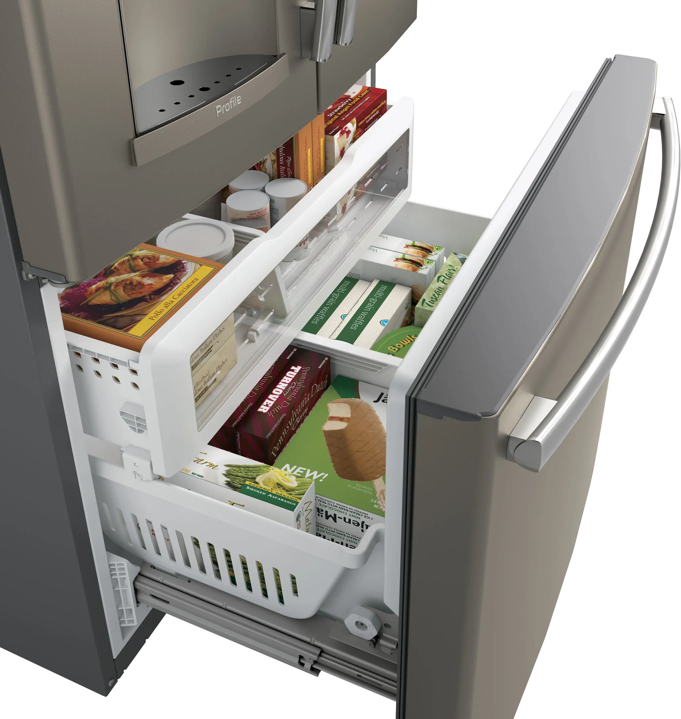 PFE28KMKES GE Profile 27.8 cu ft French Door Refrigerator - Slate-8