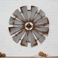 Metal Windmill Decor