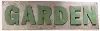 Clearance Green and Metal Garden Sign