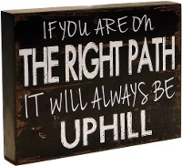 Black 'Right Path' Wood Box