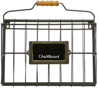 Single Metal File Holder with Chalkboard Label