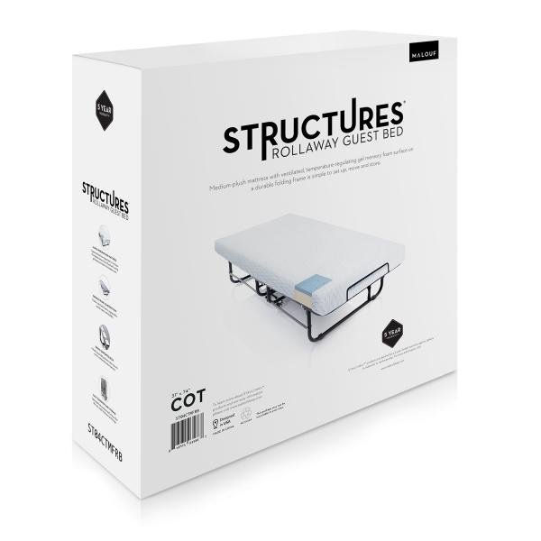 ST04TTMFRB Rollaway Bed with Premium Gel Memory Foam Twin Mattress - Structures-5