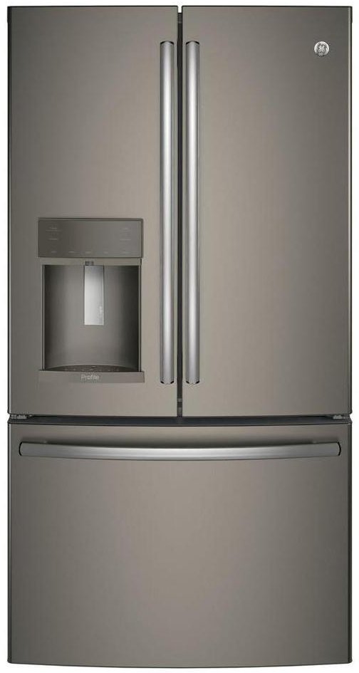 PYE22KMKES GE Profile Counter Depth French Door Refrigerator - 22 cu. ft., 36 Inch Slate-1