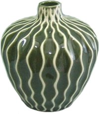 8 Inch Green Gourd Vase