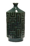 Clearance Dark Green Ceramic Bottle Vase