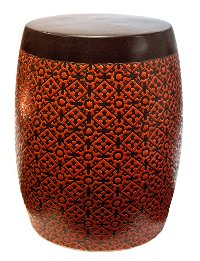 Orange Garden Stool