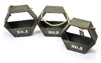 Assorted Metal Planter With Rope Handle