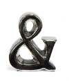 Silver Ampersand Ceramic Table Top Decor