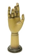 Brown Hand Sculpture on Stand