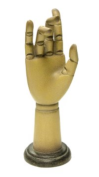 Brown Hand Sculpture on Stand