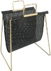 Clearance Gold and Metal Magazine Rack