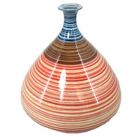 Round Striped Gourd Vase