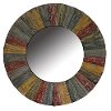 Round Multi-Color Wooden Mirror