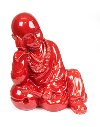Red Sitting Buddha Decor