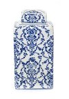 Clearance 10 Inch Blue and White Crackles Jar