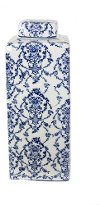 Clearance 16 Inch Blue and White Crackles Jar