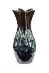 Blue and Black Truffle Ceramic Vase