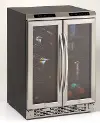 WBV19DZ Avanti Dual Zone Wine/Beverage Cooler - Black and Stainless Steel