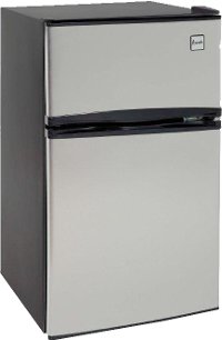 RA3136SST Avanti Stainless Steel and Black 3.1 cu. ft. Two Door Counter-height Compact Refrigerator