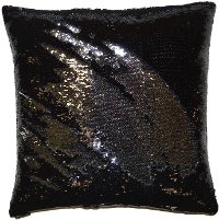 Black and Silver 20 Inch Mermaid Throw Pillow
