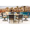 MERCDN7PCSW-TAN Hanover Outdoor Mercer Cork 7 Piece Dining Set