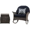 SMAR-3PC-NVY Outdoor 3 Piece Rocking Chat Set - San Marino