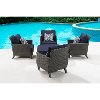 SAV-5PC-NVY Outdoor Navy 5 Piece Chat Set - Savannah
