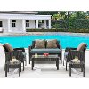 CHEL-6PC-BLU Outdoor Blue 6 Piece Patio Set - Chelsea
