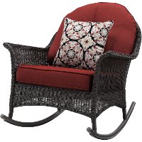 SMAR-3PC-RED 3 Piece Rocking Outdoor Patio Furniture Set - San Marino-2