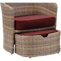 SEN-5PC-RED Outdoor 5 Piece Chat Set - Seneca