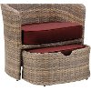 SEN-5PC-RED Outdoor 5 Piece Chat Set - Seneca -1