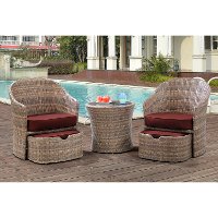 SEN-5PC-RED Outdoor 5 Piece Chat Set - Seneca -4