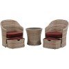 SEN-5PC-RED Outdoor 5 Piece Chat Set - Seneca -5