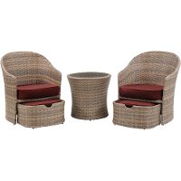 SEN-5PC-RED Outdoor 5 Piece Chat Set - Seneca -5
