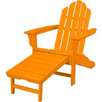 HVLNA15TA Outdoor Contoured Chair With Ottoman - Adirondack