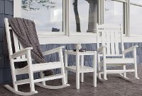 HVR100WH White Outdoor Porch Rocker - Rocker-2