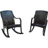 ORLEANS2PCRKR Outdoor Black Rocking Chair Pair - Orleans