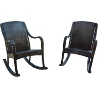 ORLEANS2PCRKR Outdoor Black Rocking Chair Pair - Orleans