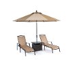 MONCHS4PC-SU Outdoor 4 Piece Chaise Lounge Set with Umbrella - Monaco -8