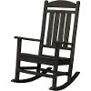 HVR100BL Black Outdoor Porch Rocker - Rocker