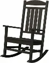 HVR100BL Black Outdoor Porch Rocker - Rocker